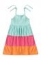Vestido Feminino Infantil Tricolor - Marca PLATINUM KIDS