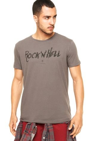Camiseta Ellus Rock N Hell Cinza
