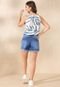 Blusa Com Cava Americana Estampado Quintess - Marca Quintess