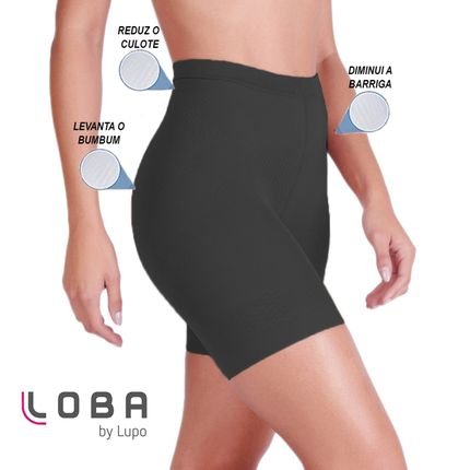 Cinta Shorts UP-LINE Loba Diminui e Modela a Cintura Preto - Marca Lupo