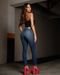 Calça Jeans Skinny Feminina Extreme Power Cintura Média Barra Mullet 22647 Escura Consciência - Marca Consciência