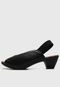 Peep Toe Usaflex Liso Preto - Marca Usaflex