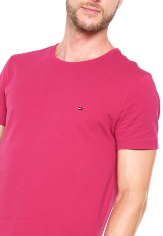 Camiseta Tommy Hilfiger Gola Redonda Rosa