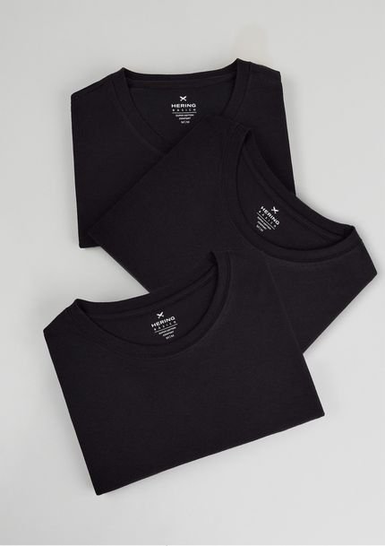 Kit 3 Camisetas Masculinas Básicas Slim - Marca Hering