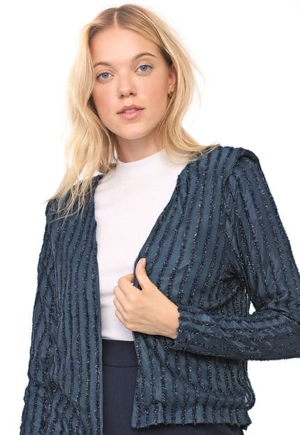 Blazer Vero Moda Bordado Azul-Marinho - Marca Vero Moda