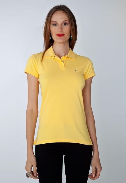 Camisa Polo Ellus Bordada Amarela - Marca Ellus