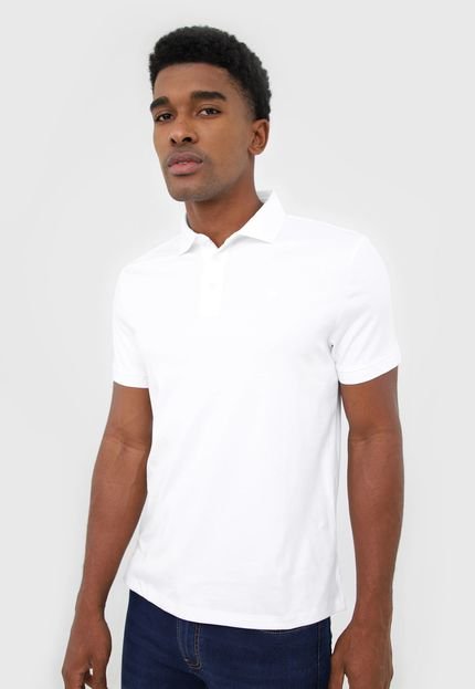 Camisa Polo Calvin Klein Reta The Liquid Touch Off-White - Marca Calvin Klein