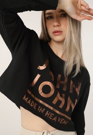 Camiseta John John Line Preta - Compre Agora