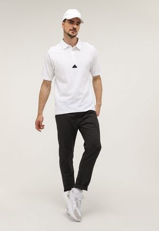 Camisa Polo adidas Sportswear Reta Z N E Branca
