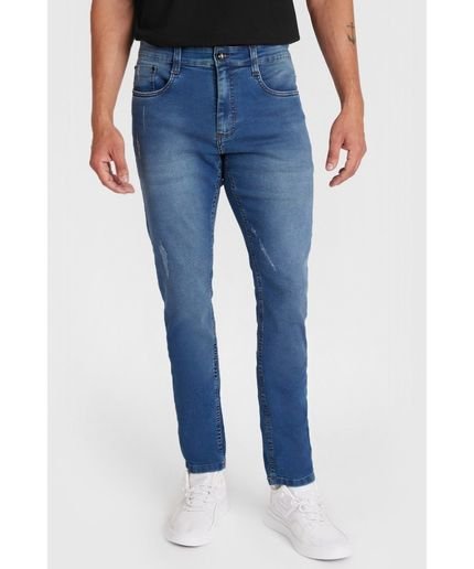 Calça Jeans Slim Destroyer Azul - Marca Aramis