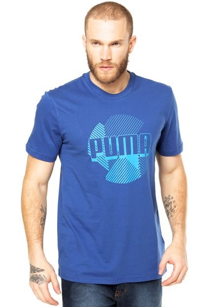 Camiseta Puma Logo Tee Azul - Marca Puma