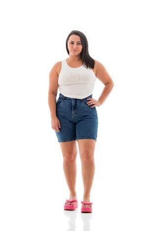 Bermuda Jeans Feminina Arauto Jorts New Laguna  Azul