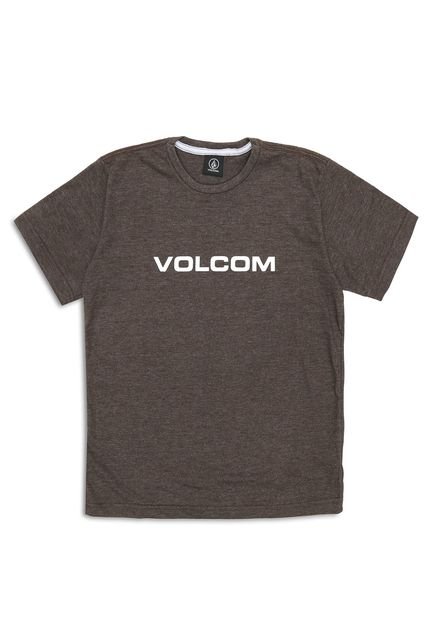 Camiseta Volcom Infantil Lettering Marrom - Marca Volcom