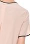 Blusa Calvin Klein Bicolor Rosa/Preta - Marca Calvin Klein