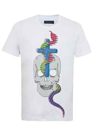 Camiseta Herchcovitch;Alexandre Snake Cross Branca