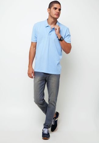 Camisa Polo Vila Romana Coroa Azul