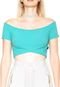 Blusa Cropped Sommer Ombro a Ombro Verde - Marca Sommer
