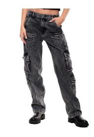 Cargo Straight Fit Jeans Color Blue