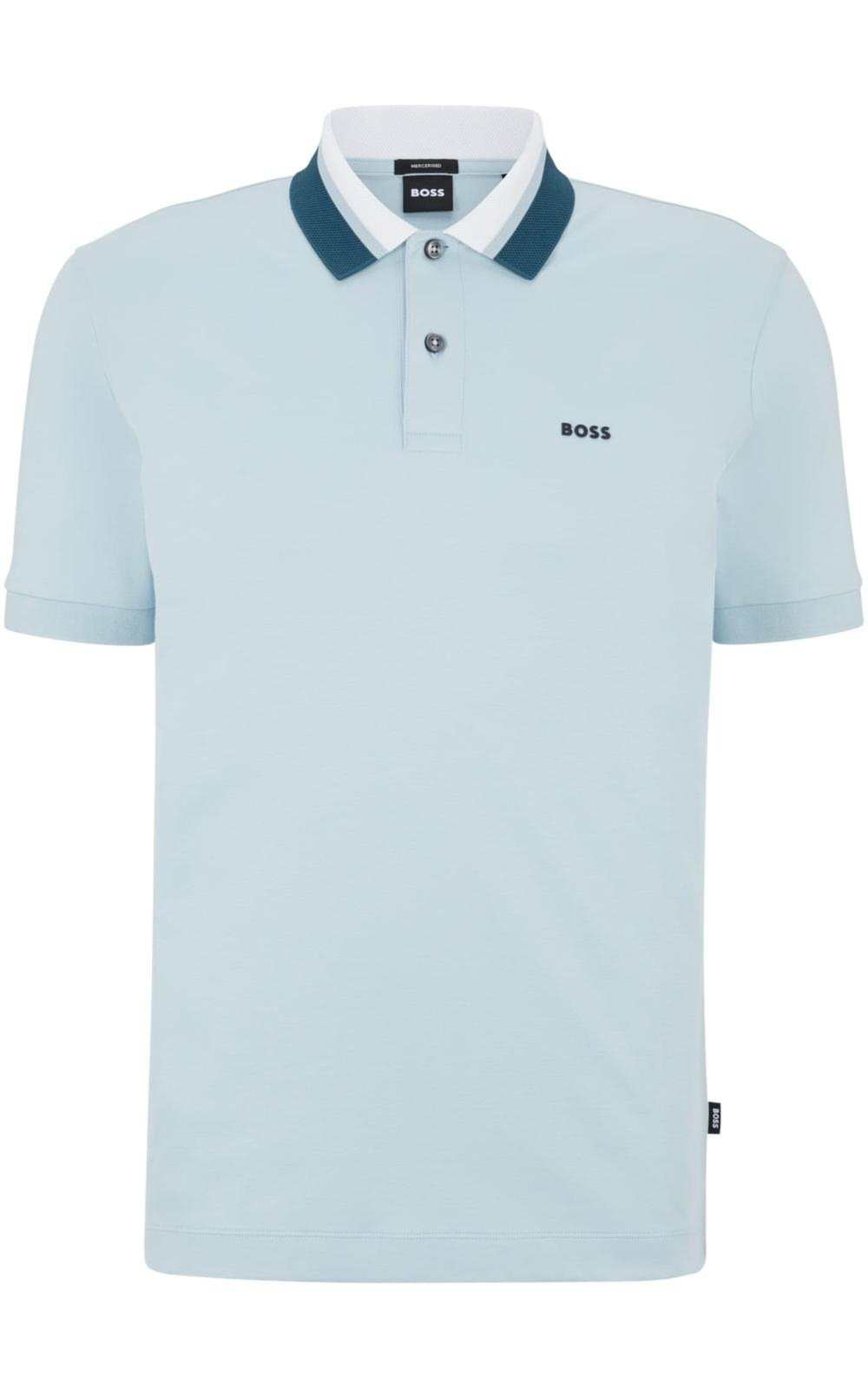 Camisa Polo Regular Fit Com Colarinho Com Color-Blocking - Marca BOSS