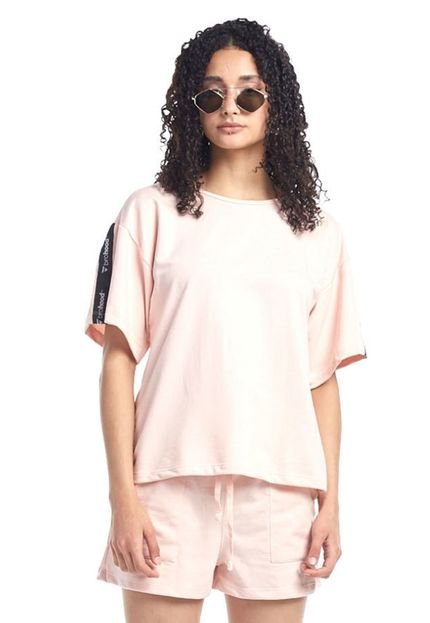 Camiseta Oversized Feminina Brohood Moletom Rosa - Marca Brohood