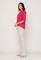 Camisa Viscose Color Block Pink Miss Joy 7142 - Marca MISS BY JOY