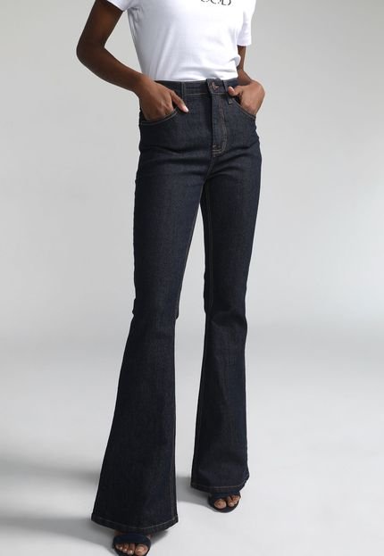 Calça Jeans Calvin Klein Jeans Flare High Azul-Marinho - Marca Calvin Klein Jeans