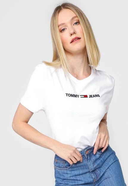 Camiseta Tommy Jeans Logo Branca - Marca Tommy Jeans