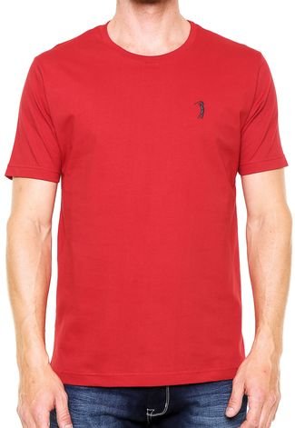 Camiseta Aleatory Bordado Vermelha