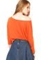 Blusa Colcci Bordado Laranja - Marca Colcci