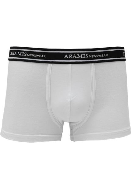 Cueca Aramis Boxer Lettering Branca - Marca Aramis