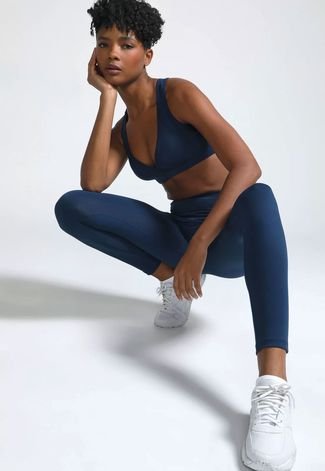 Legging Forever 21 Activewear Lisa Azul-Marinho - Compre Agora