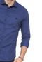 Camisa Acostamento Slim Estampada Azul-marinho - Marca Acostamento