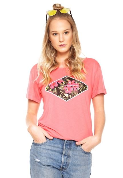 Camiseta Hang Loose Flores Rosa - Marca Hang Loose
