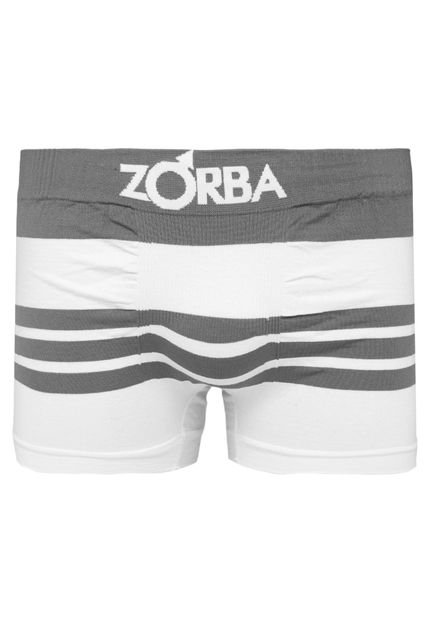 Cueca Zorba Boxer Logo Branca - Marca Zorba