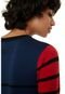 Suéter Desigual Tricot Listrado Azul - Marca Desigual