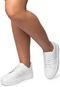Tênis Feminino Plataforma Lumiss Flatform Confortável Clássico Moda Casual Neutro Branco - Marca LUMISS