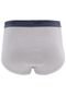 Kit 3pçs Cueca Calvin Klein Underwear Slip Logo Cinza/Branco/Azul-marinho - Marca Calvin Klein Underwear