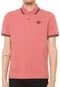 Camisa Polo Lacoste L!VE Reta Faixas Rosa - Marca Lacoste