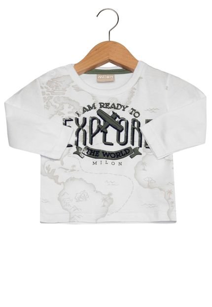 Camiseta Milon Explore Infantil Branco - Marca Milon