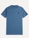Camiseta Fred Perry Masculina Regular Ringer Logo Azul Médio - Marca Fred Perry