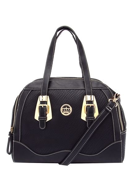 Bolsa Queens Textura Preta - Marca Queens