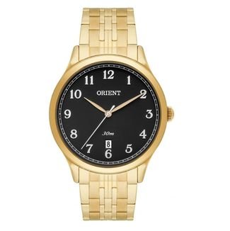 Relógio Orient Masculino Dourado MGSS1139 Clássico Executivo Dourado/Preto