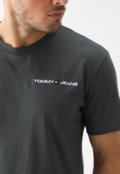 Camiseta Tommy Jeans Reta Icon Bordado Grafite - Marca Tommy Jeans