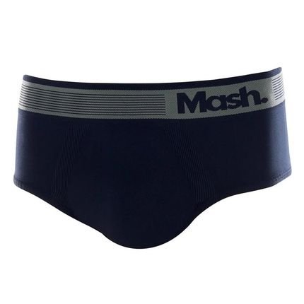 Cueca Slip Sem Costura Mash Masculina Microfibra Elástico Branco M - Marca MASH