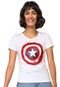 Blusa Cativa Marvel Capitão América Branca - Marca Cativa Marvel