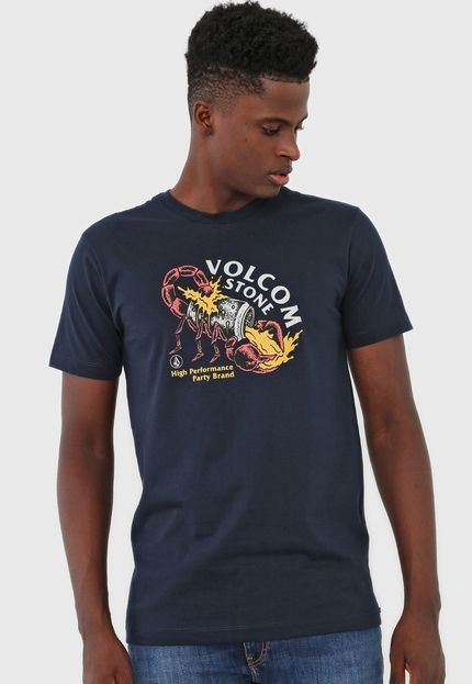 Camiseta Volcom High Performance Azul-Marinho - Marca Volcom