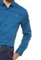 Camisa Colcci Slim Lisa Azul - Marca Colcci