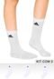Kit 3 Pçs Meia adidas Ankle Mid Branco - Marca adidas Performance