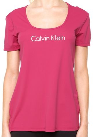 Blusa Calvin Klein Performance Refletivo Rosa
