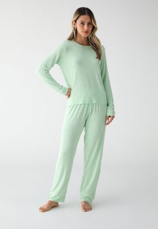 Pijama Malwee Liso Verde